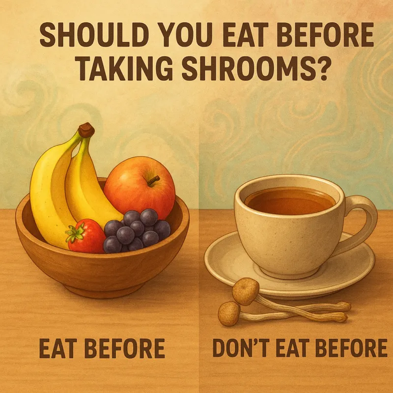 SHOULD YOU EAT BEFORE TAKING SHROOMS