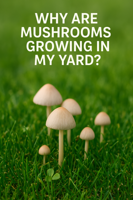 WHY ARE MUSHROOMS GROWING IN MY YARD