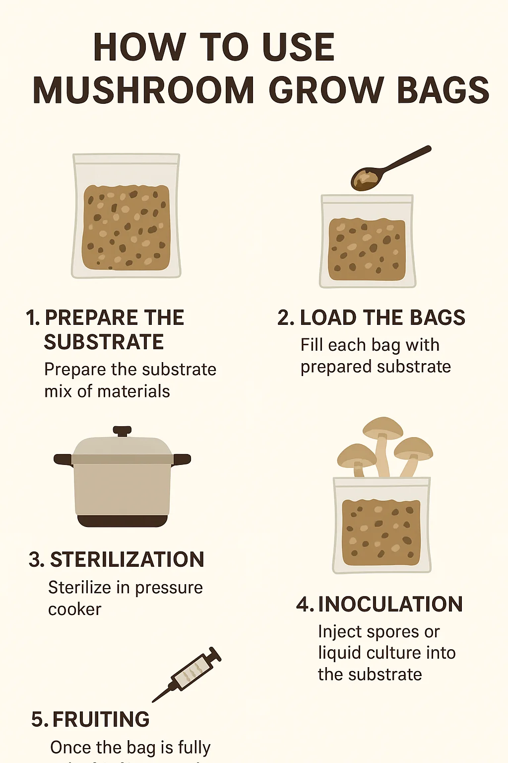 MUSHROOM GROW BAGS